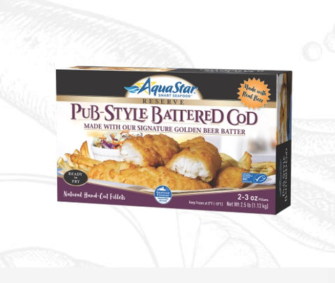 PUB-STYLE BATTERED COD 2.5LB/4