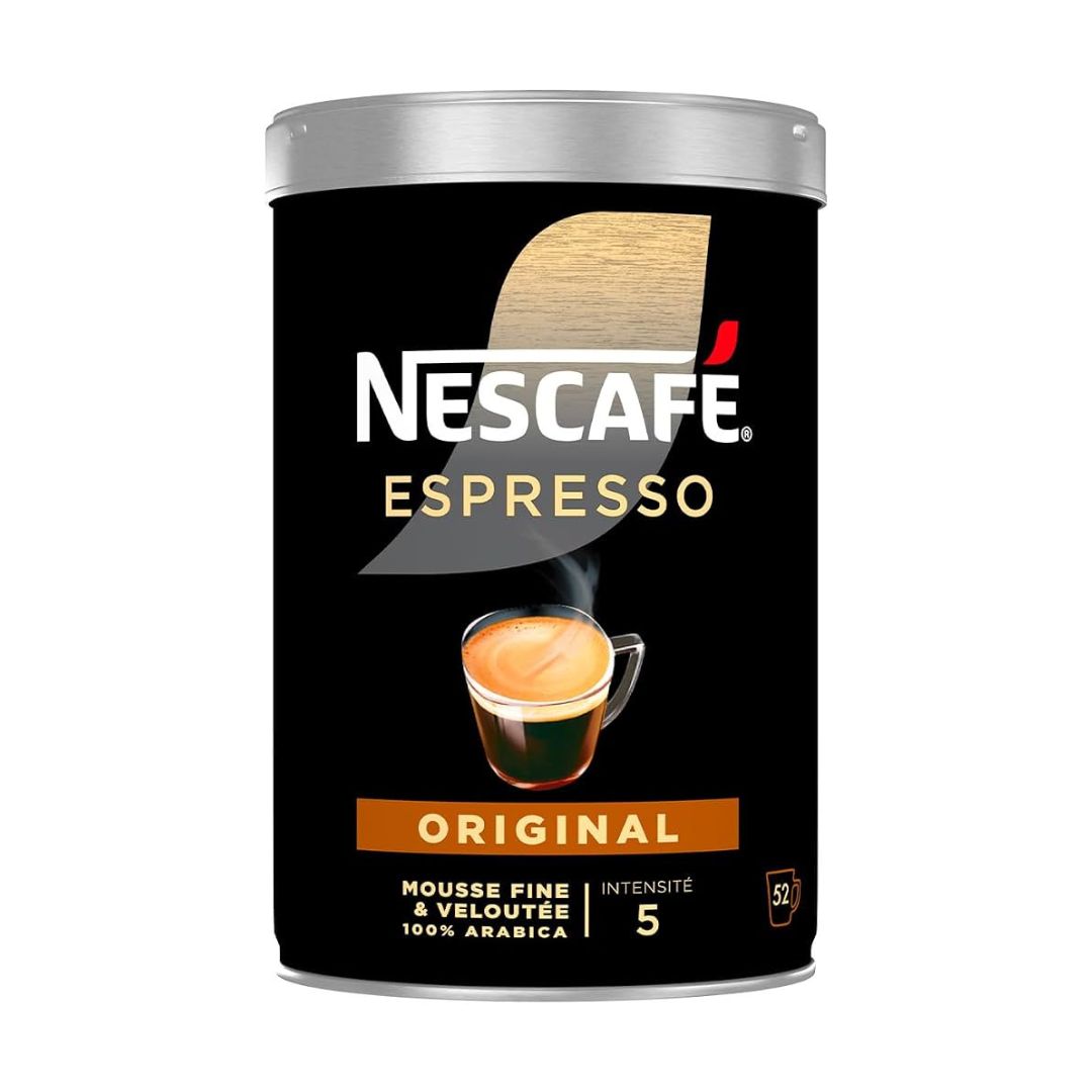 NESCAFÉ ESPRESSO ORIGINAL CAFÉ SOLUBLE 100% PUR ARABICA BOÎTE DE 95G