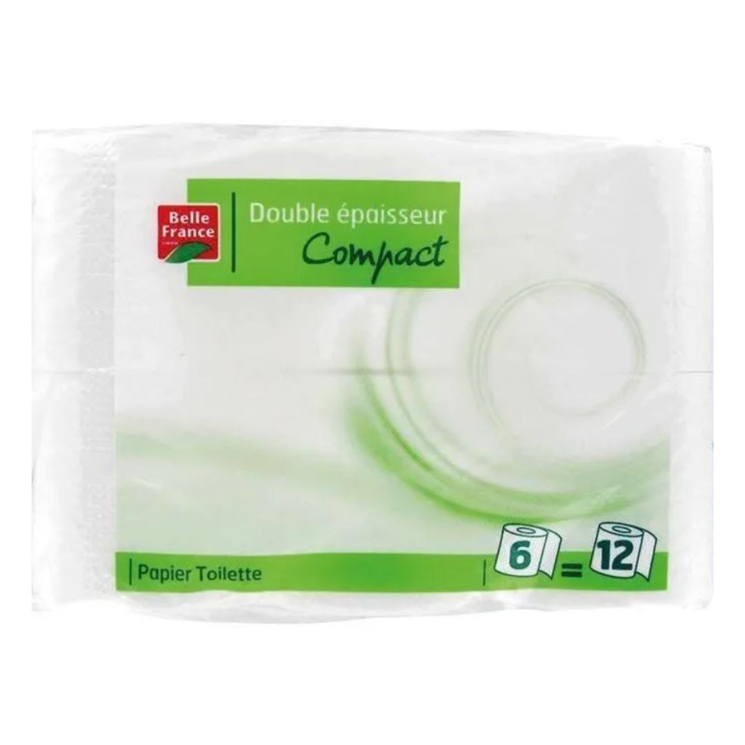 PAPIER TOILETTE 6 ROULEAUX 280 FEUILLES 2 PAISSEU