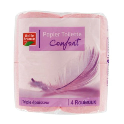 Belle France White Comfort Triple-Ply Toilet Paper Pack of 4