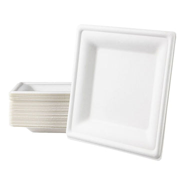 BIO PLATE SQUARE 20X20CM / 50PCS