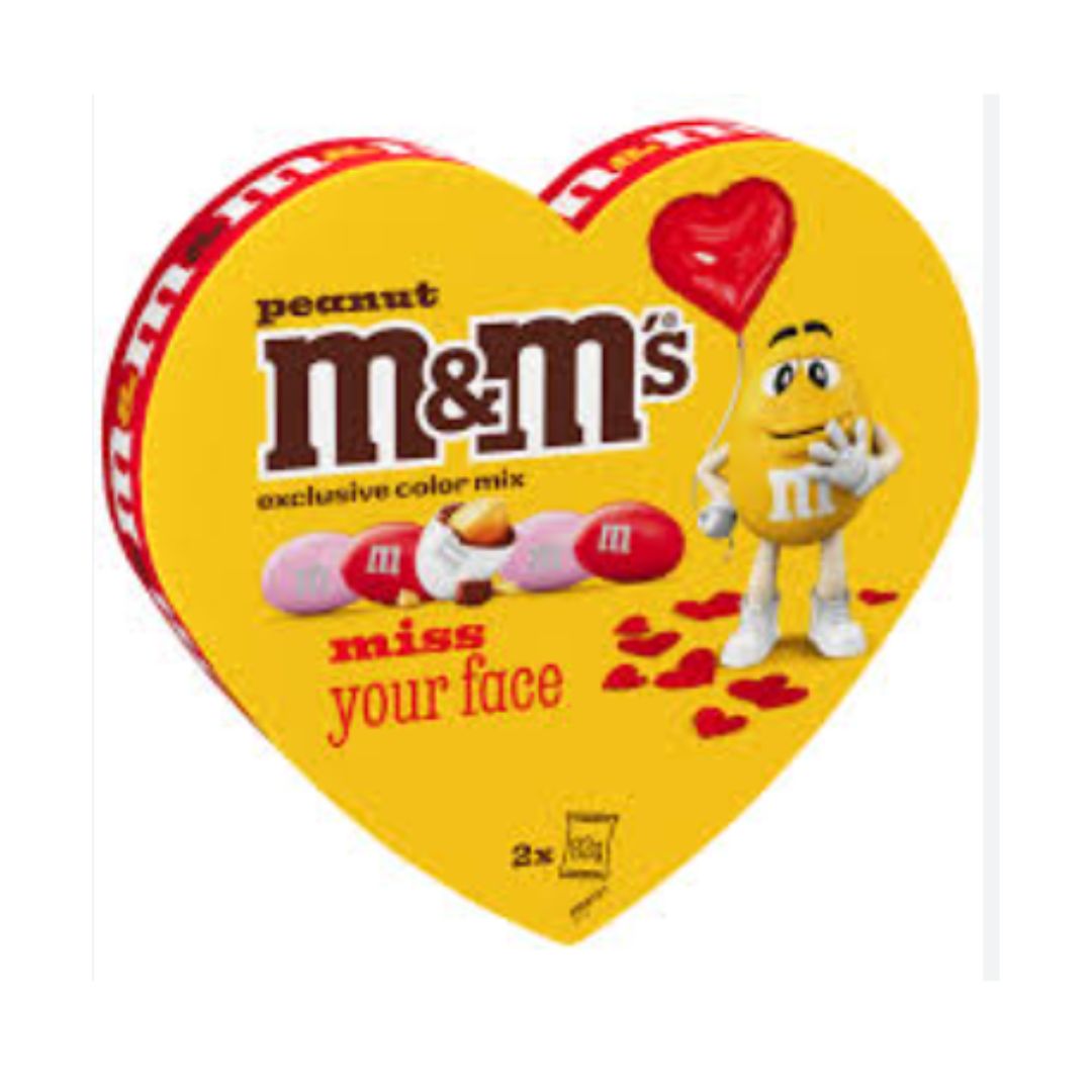 M&M'S PEANUT FLATPACK HEART 2 X 82 G 164GR / 10