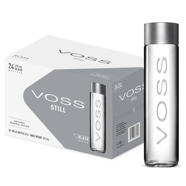 Voss Still Glass Bottle, 375 ml (Pack Of 24)