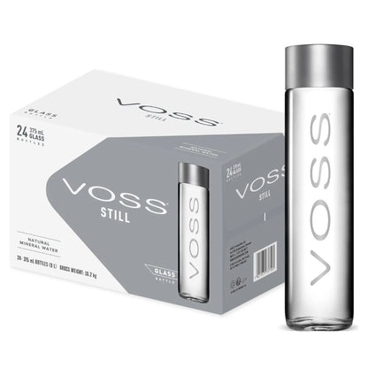Voss Still Glass Bottle, 375 ml (Pack Of 24)