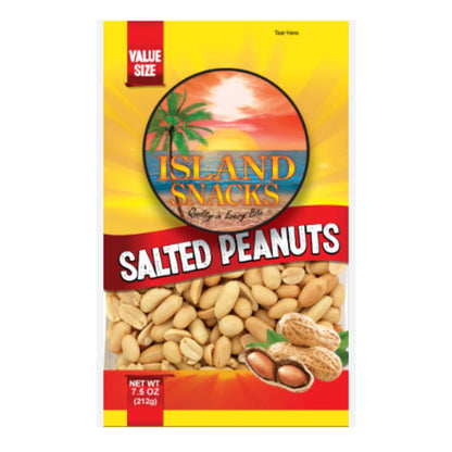 ISLAND SNACKS VALUE SIZE SALTED PEANUTS 7.25 OZ / 6