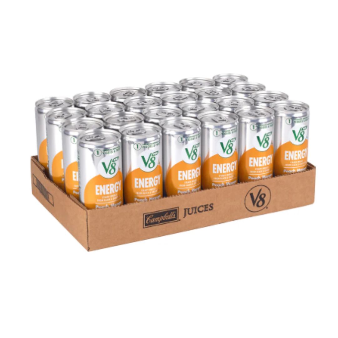 V8-CAN ENERGY PEACH MANGO 8OZ / 24