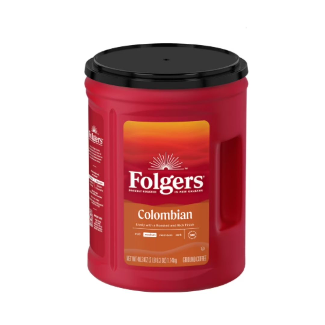 Folgers Colombian Ground Coffee,40.3 Ounce Canister