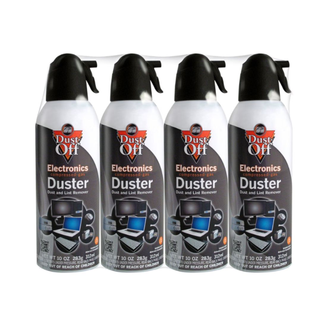 Falcon Dust-Off Compressed Gas Duster, 10oz., 4 Pack