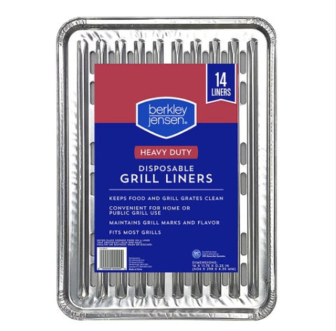 Berkley Jensen Extra Tough Aluminum Grilling Foil Liners, 14 ct.