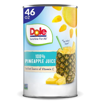 DOLE 100% PINEAPPLE JUICE 46OZ / 12
