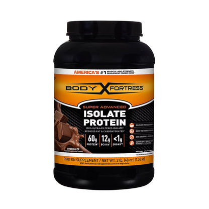 BODY FORTRESS ISOLATE PROTEIN Chocolate 3 LB 6 CT
