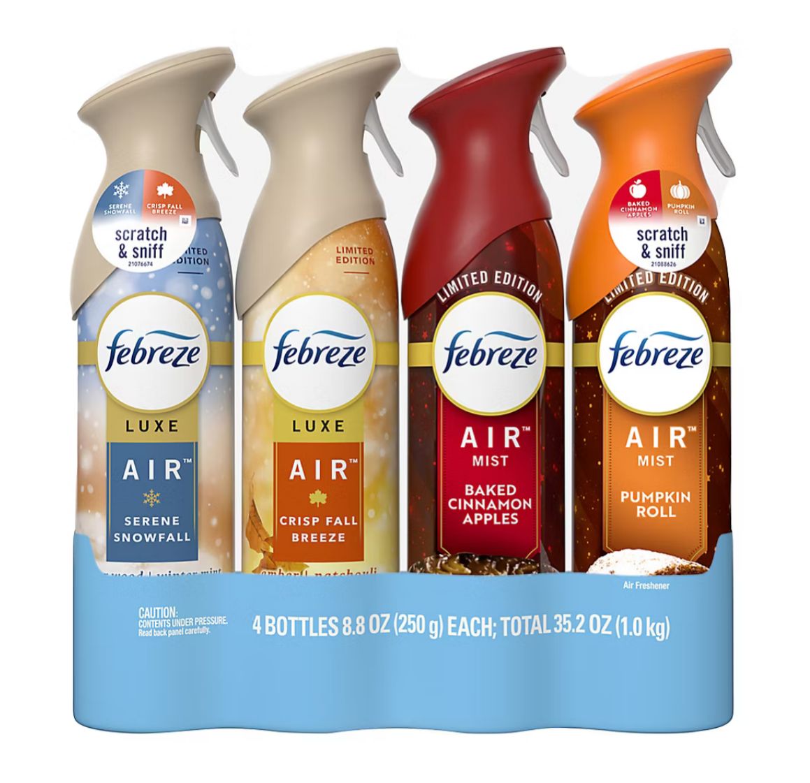 Febreze Air Effects Odor-Eliminating Holiday Variety Pack (8.8 oz., 4 pk.)
