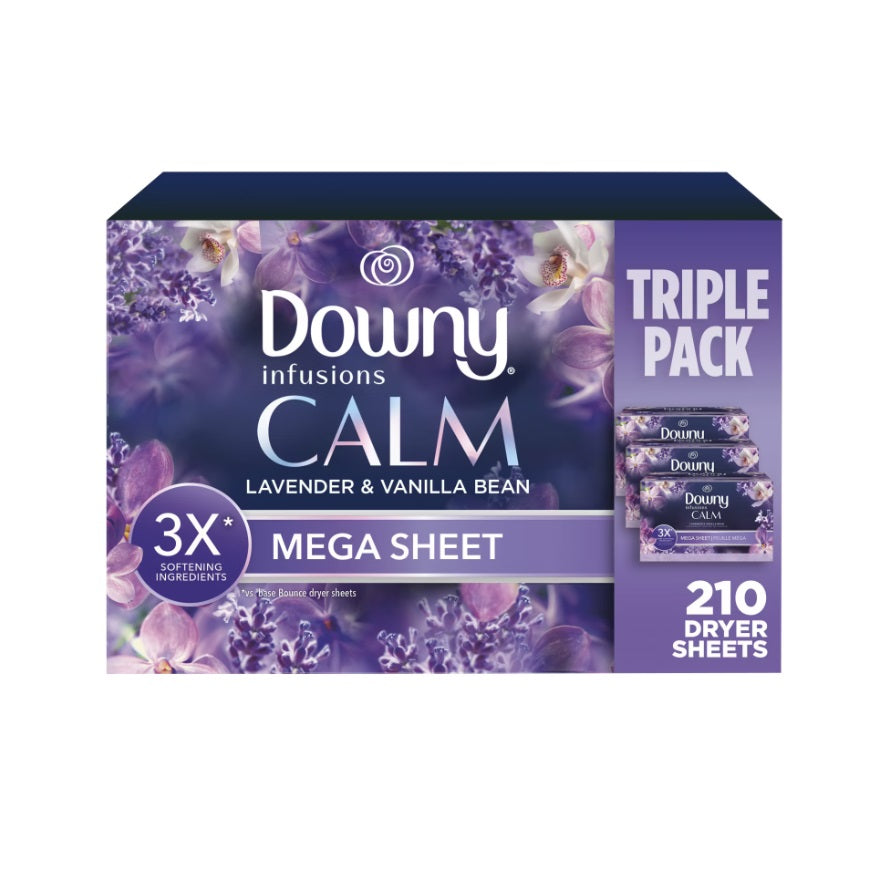 DOWNY INFUSIONS MEGA DRYER SHEET 210CT