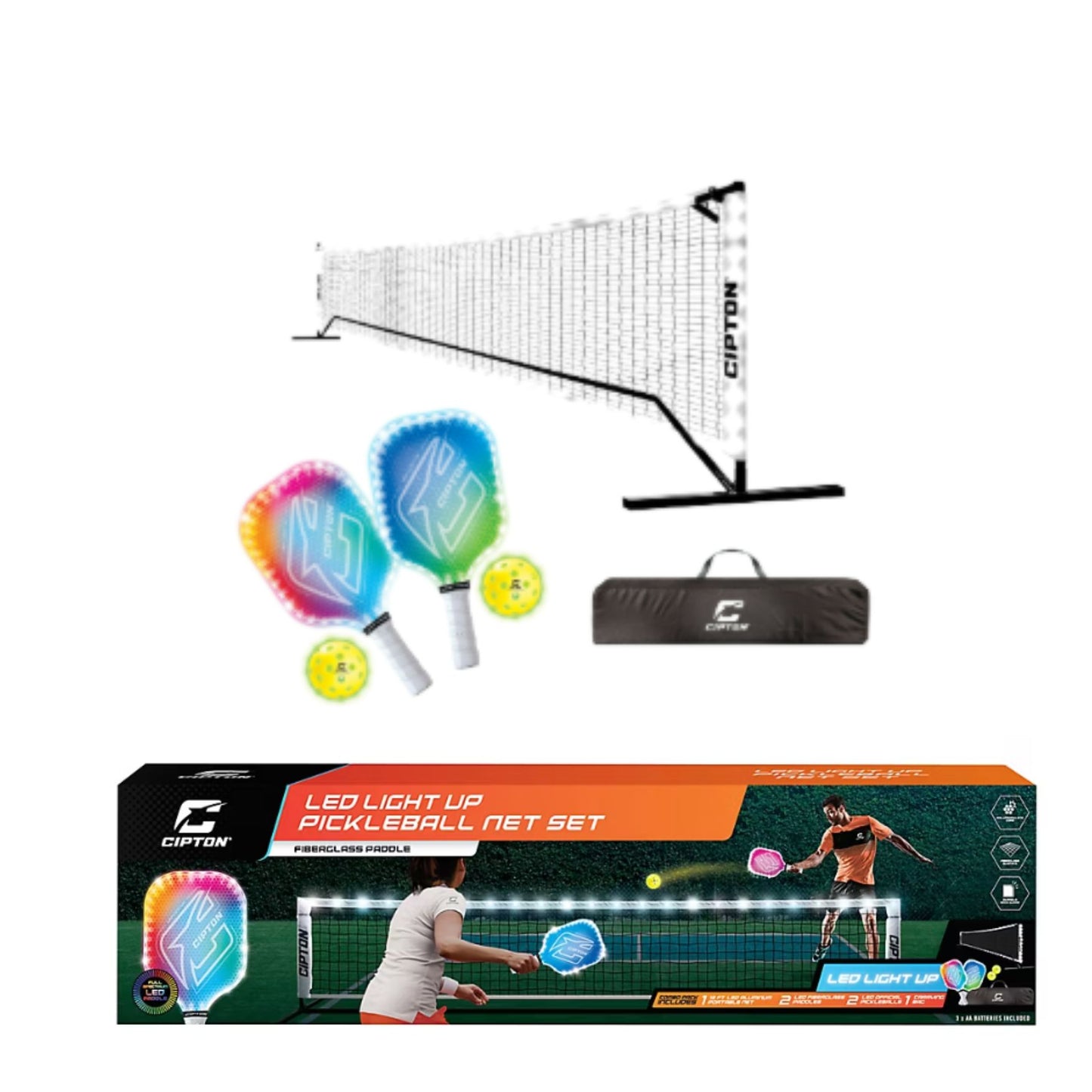 CIPTON LED PICKLEBALL NET SET