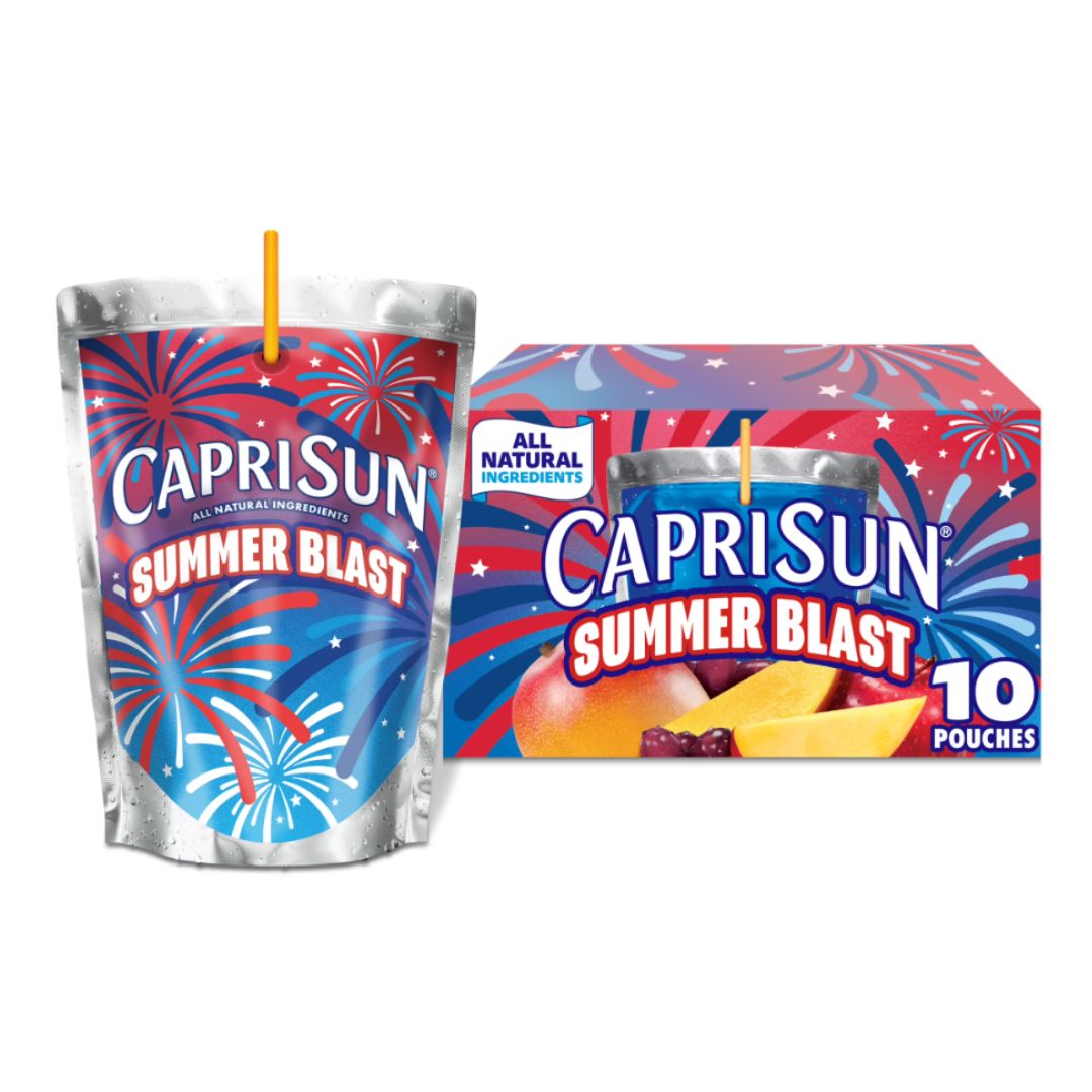 Capri Sun, Juice Pouches, 10 ct, Summer Blast Passion Fruit Mango 24oz