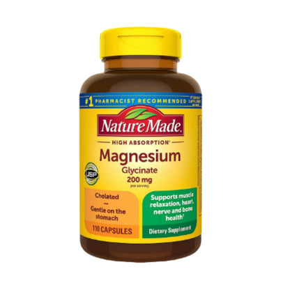 Nature Made Magnesium Glycinate 200mg Capsules, 110 ct.