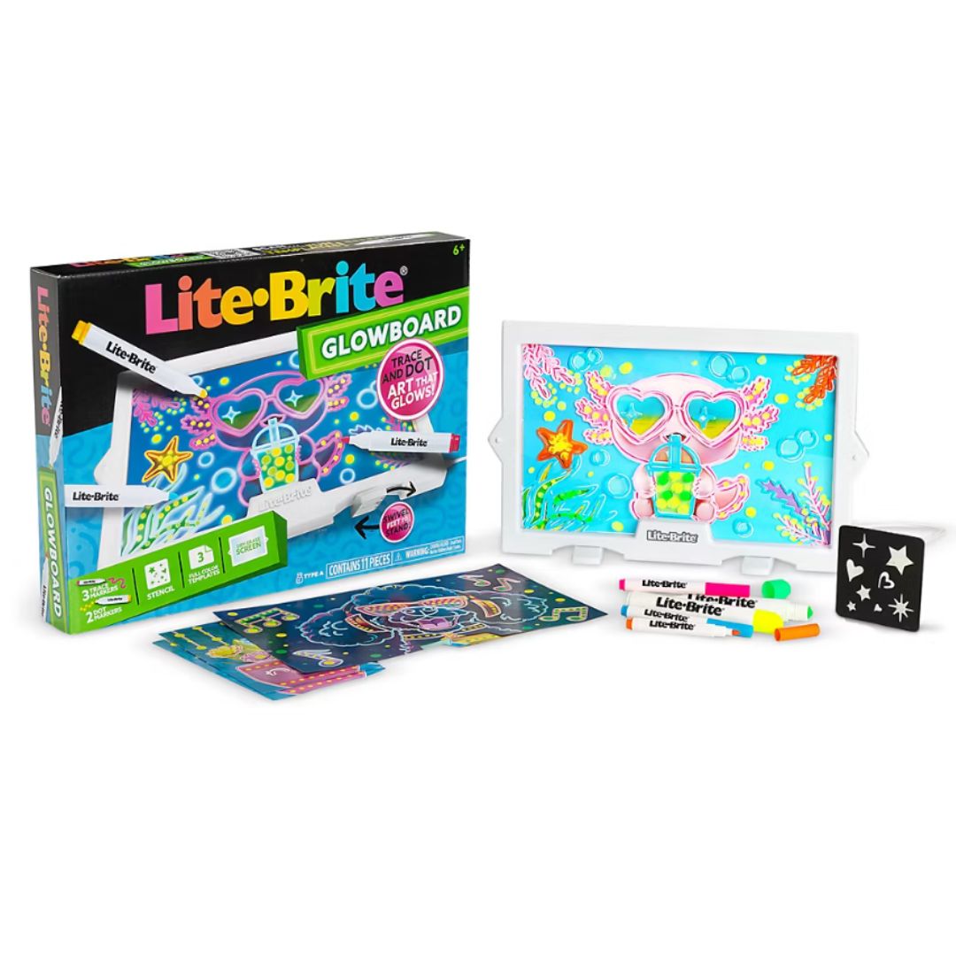 LITE BRITE TRACE, PEG & GLOW BOARD