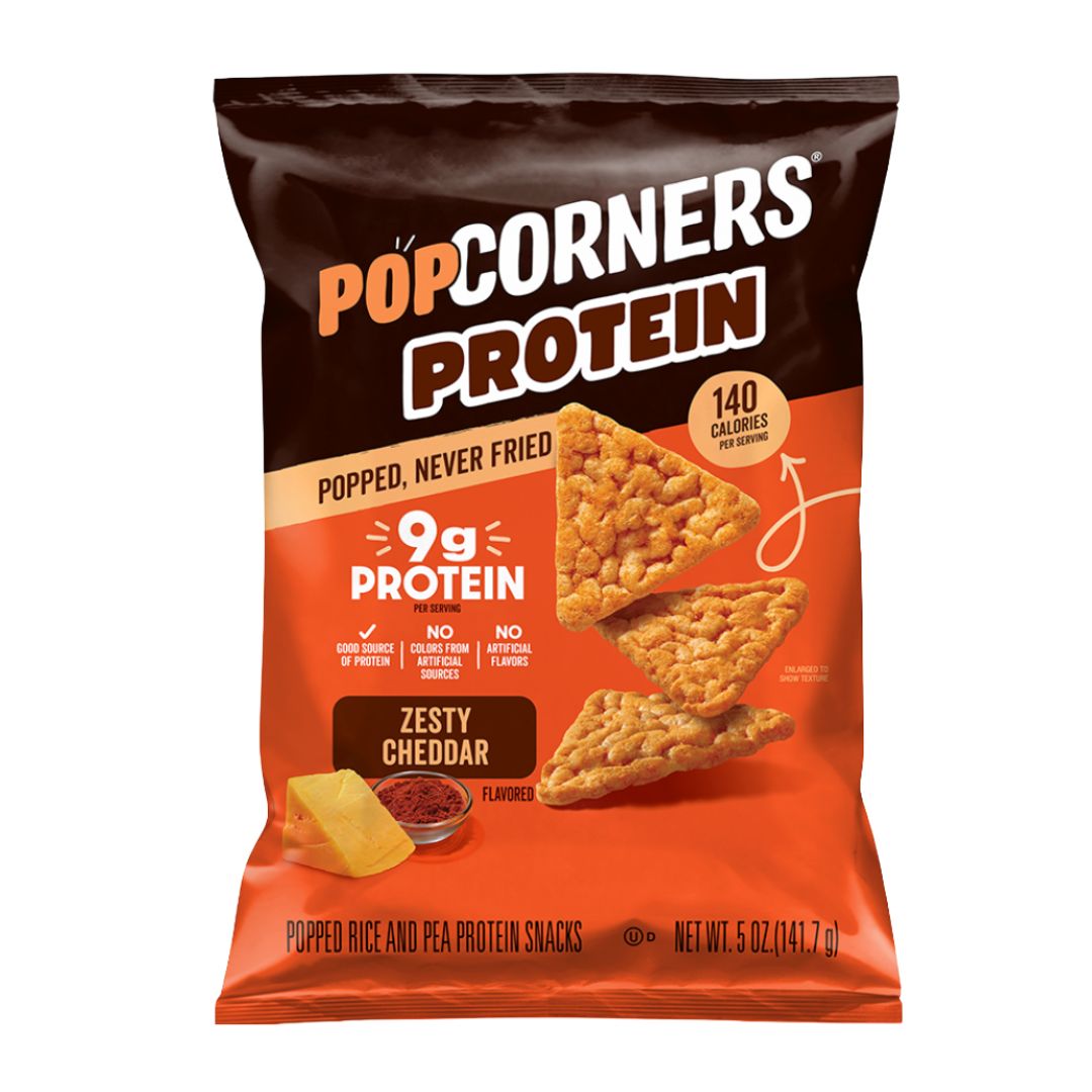 POPCORNERS PROTEIN ZESTY CHEDDAR