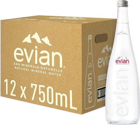 EVIAN SPARKLING GLASS 12 / 750ML