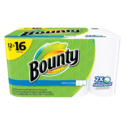 BOUNTY Select-A-Size WHITE 12 ROLLS 119 SHEETS