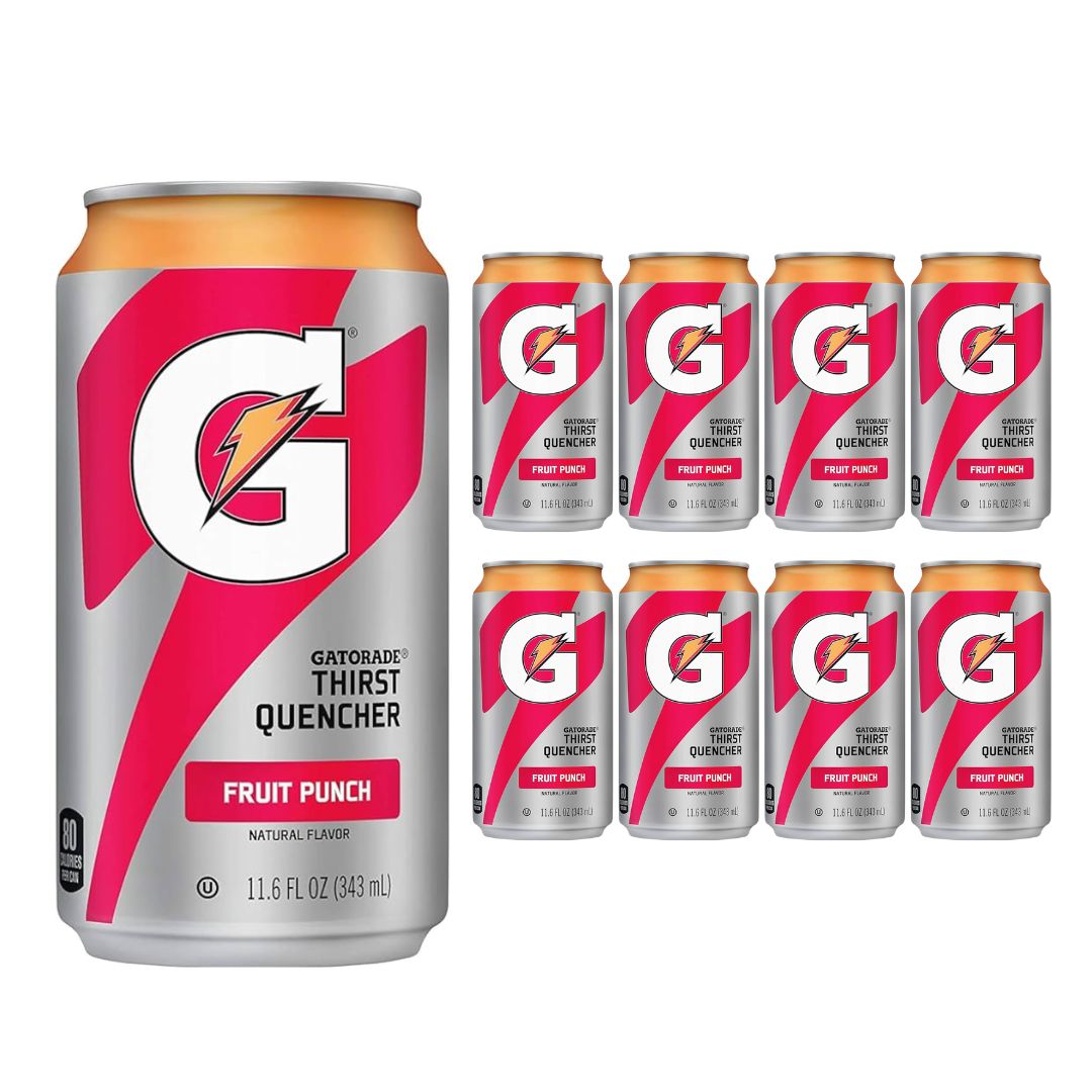 Gatorade in Cans The Thirst Quencher in 11.6 ounce cans (Fruit Punch, 24 Cans)