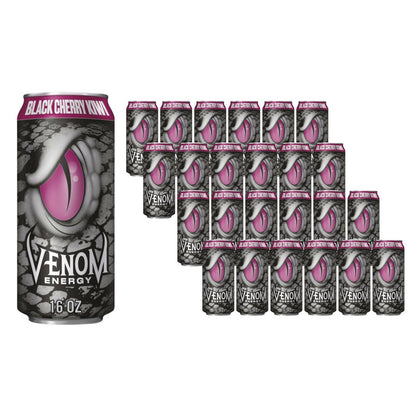 VENOM BLACK CHERRY ENERGY DRINK 16OZ / 24