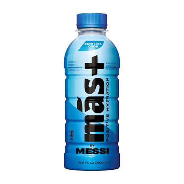 Más+ by Messi Hydration Sports Drink Berry Copa Crush, 16.9 fl oz Bottle  /12