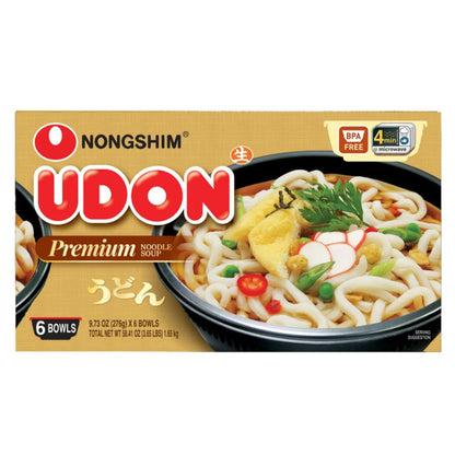 Nongshim, Udon Noodle Soup Bowl, 9.73 oz, 6-Count