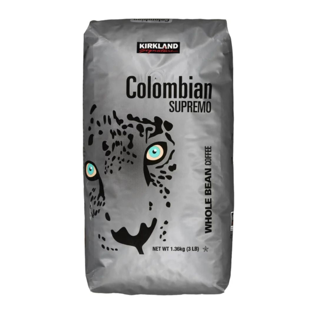 Kirkland Signature Colombian Supremo Coffee, Whole Bean, 3 lbs