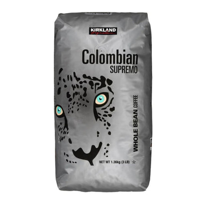 Kirkland Signature Colombian Supremo Coffee, Whole Bean, 3 lbs