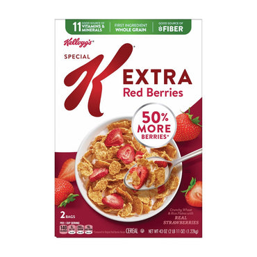 Kellogg's Special K Extra Red Berries Cereal, 21.5 oz, 2-count