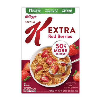 Kellogg's Special K Extra Red Berries Cereal, 21.5 oz, 2-count