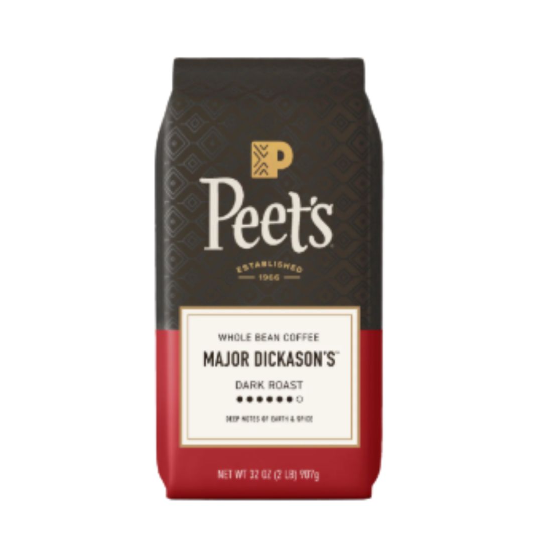 Peet's Coffee Major Dickason's Blend Coffee, Dark Roast, Whole Bean, 2 lbs