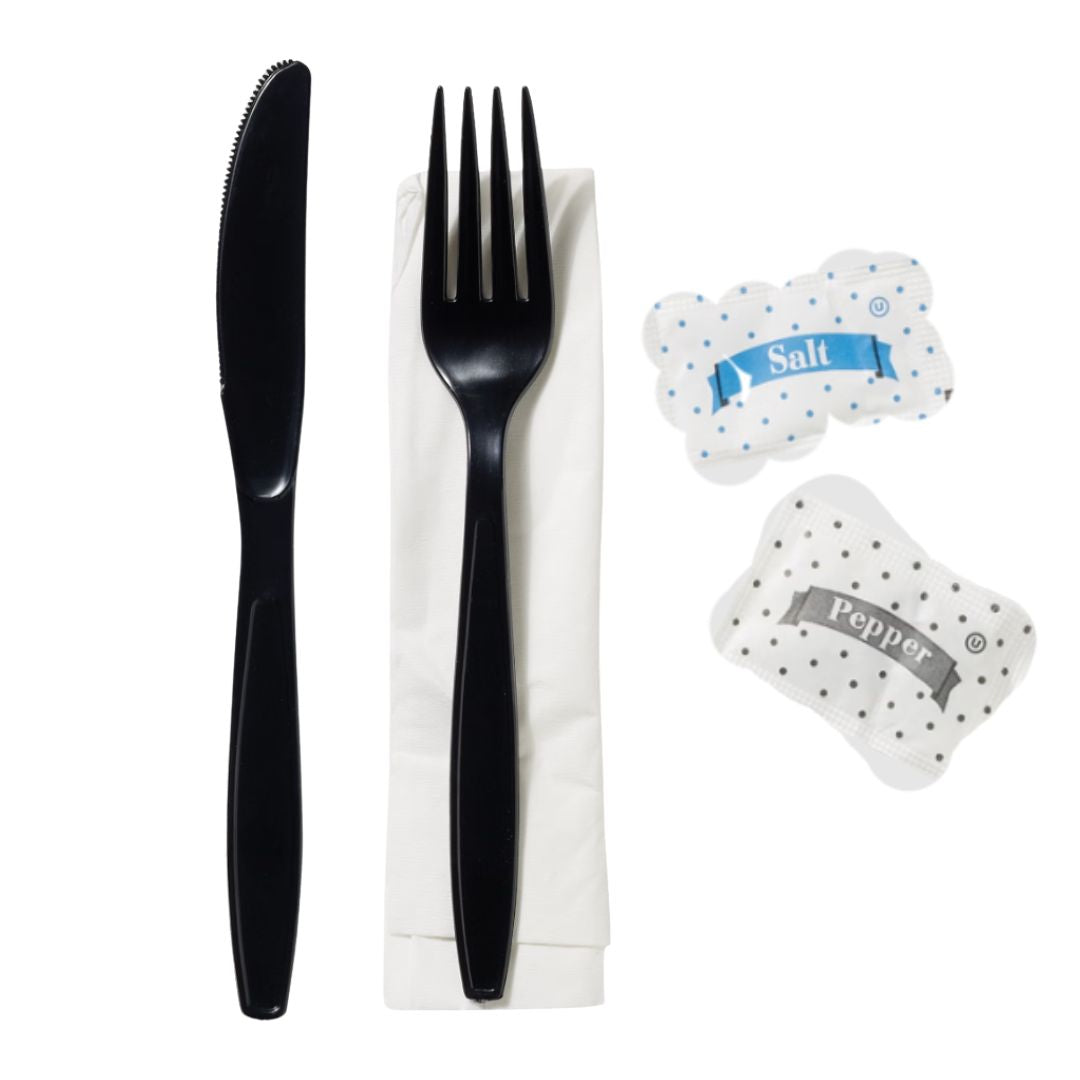 V-S XHWT BLACK CUTLERY KIT 250CT