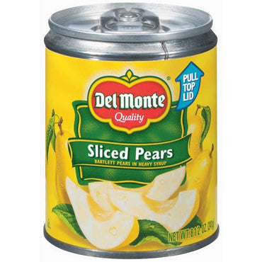 DEL MONTE PEARS SLICED 8OZ / 12/CS