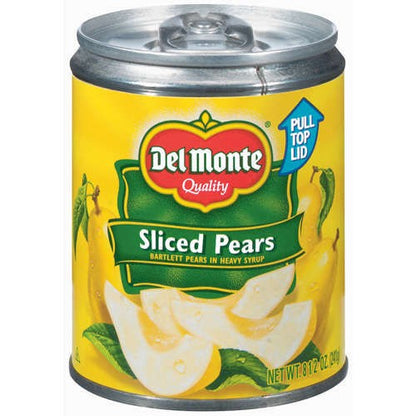 DEL MONTE PEARS SLICED 8OZ / 12/CS