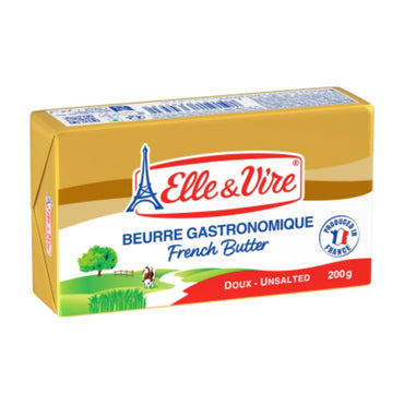 Elle & Vire 82% UnSalted BUTTER 200G x 4