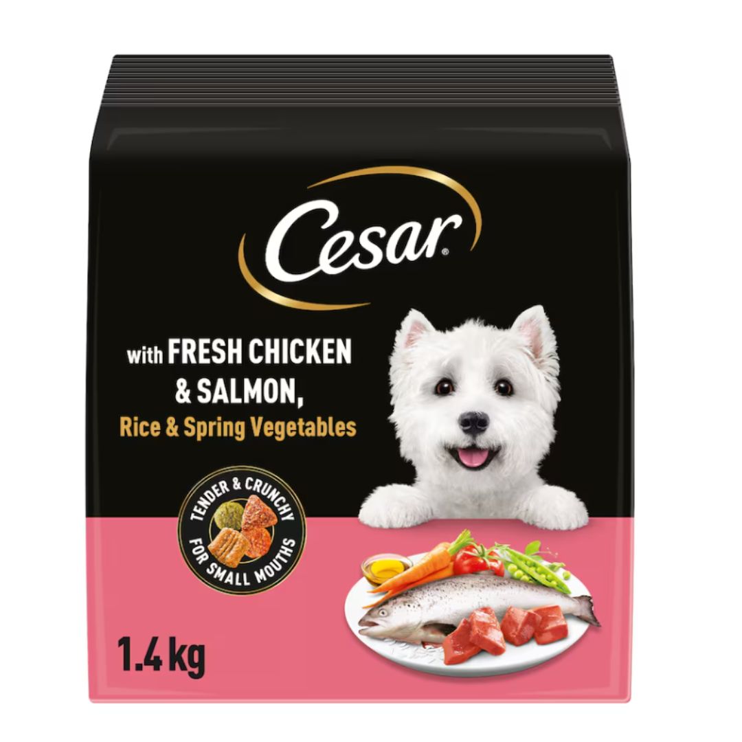 Cesar Adult Dry Dog Food Chicken, Salmon & Vegetables 1.4kg