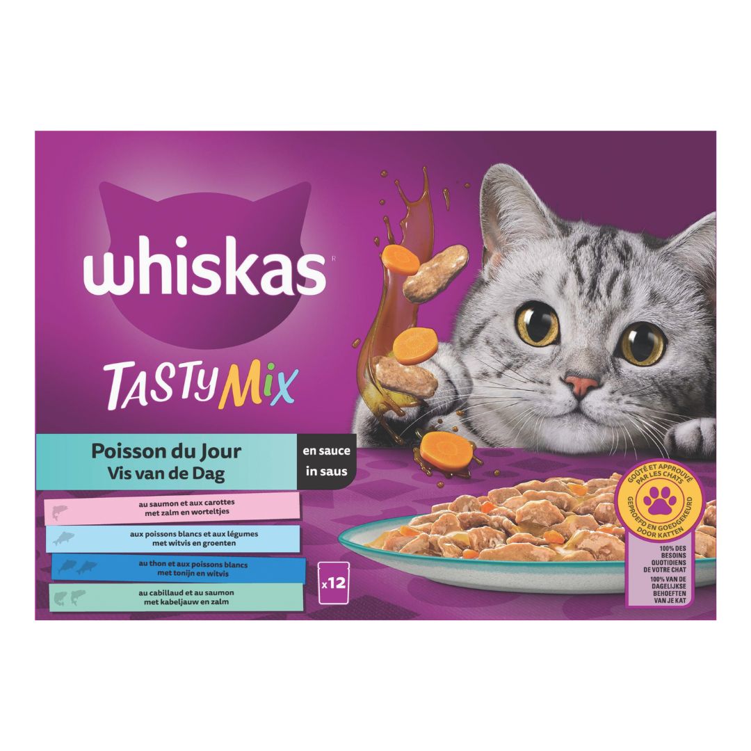 WHISKAS TASTY MIX POISSON 24 X 85G / 2