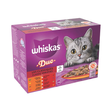 WHISKAS DUO CLASS GEL 12/85G/4