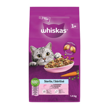 WHISKAS SEC STERILE 1 SALMON 1.4KG / 6
