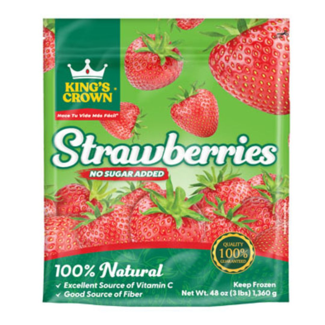 KING'S CROWN FROZEN STRAWBERRIES 3LB / 8
