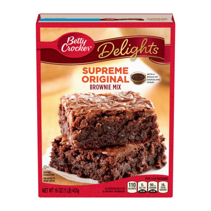BETTY CROCKER BROWNIE SUPREME BROWNIE MIX 16OZ x 8