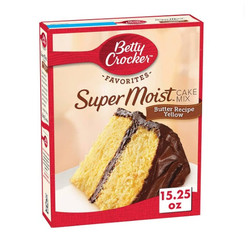 Betty Crocker Super moist Butter Recipe Yellow Cake Mix 15.25oz 12/Case