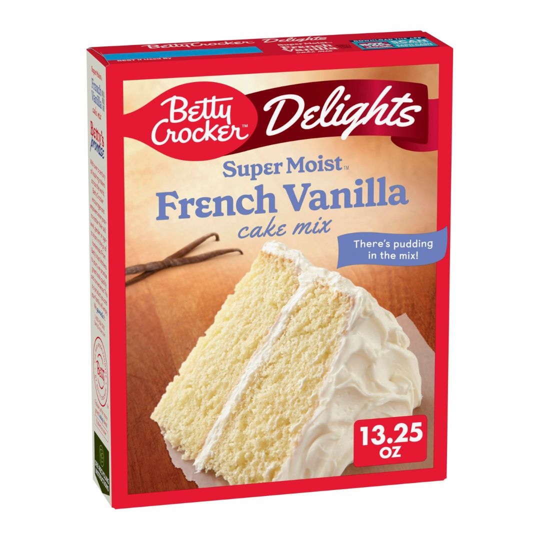 Betty Crocker Super moist French Vanilla Cake Mix 13.25oz x 12