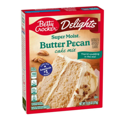 Betty Crocker Cake Mix, Super Moist Butter Pecan, 13.25 oz / 12