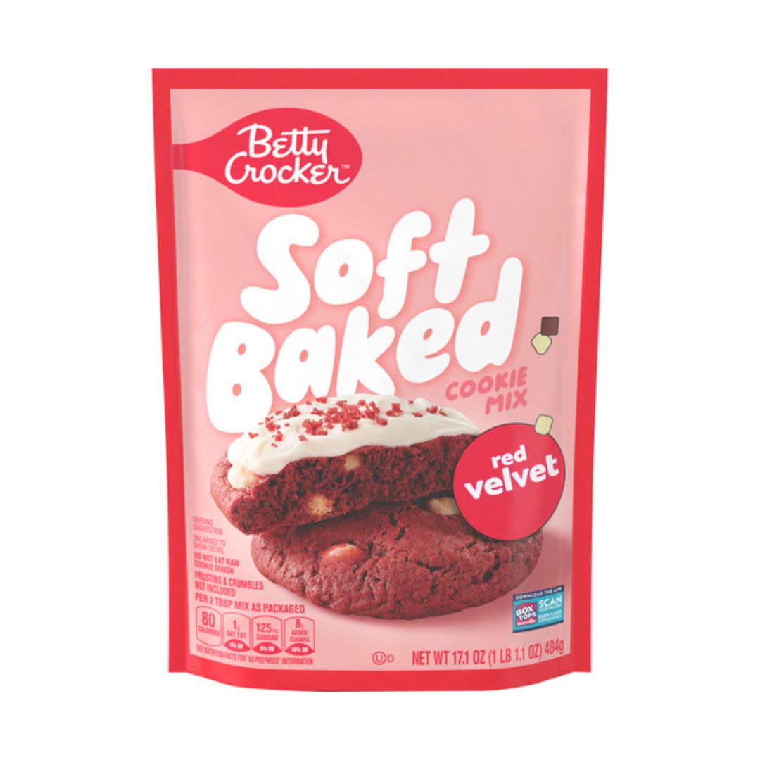 Betty Crocker RED VELVET SOFT BAKED COOKIE MIX 17.1OZ / 7
