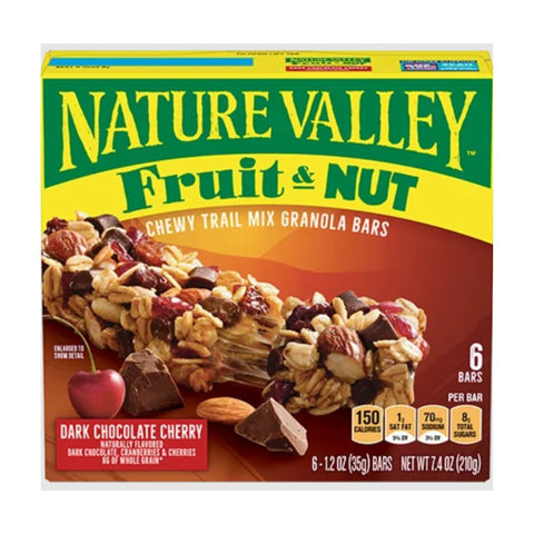 Nature Valley Fruit & Nut Dark Chocolate Cherry Chewy Trail Mix Granola Bars 12/CS