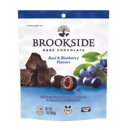 BROOKSIDE Dark Chocolate Açai and Blueberry Flavored Candy, 7 oz