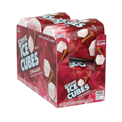 ICE BREAKERS Ice Cube Cinnamon Sugar-Free Gum Bottles  4 / 3.24OZ